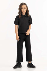 Toddler Girl Black Knit Shirt 224-412-075 T